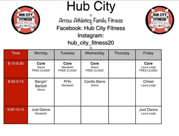 Hub City Schedule